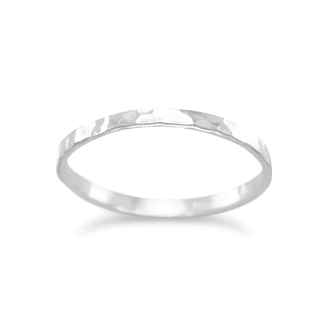 Thin Hammered Band .925