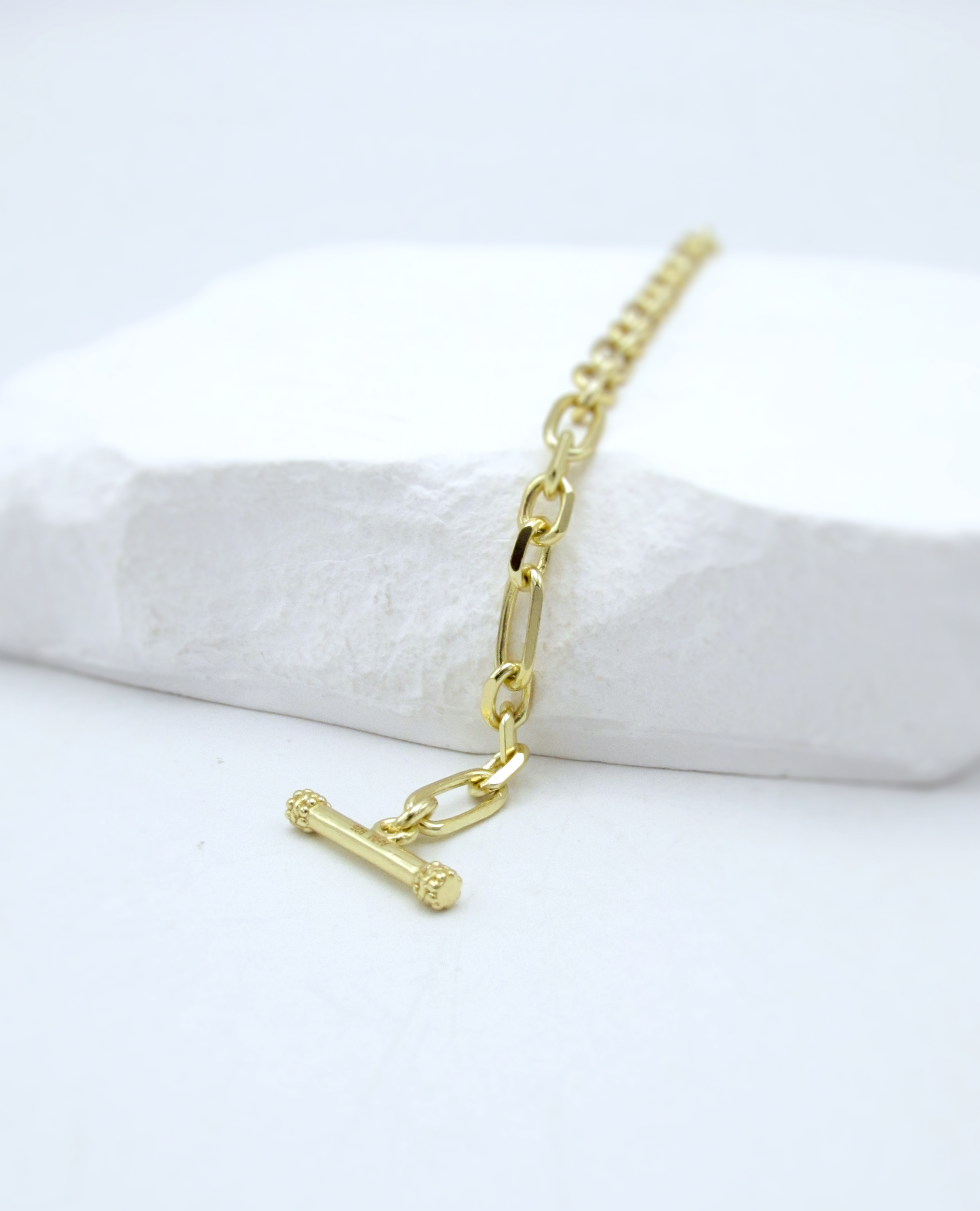 Toggle Link Bracelet 14K Gold-Plated