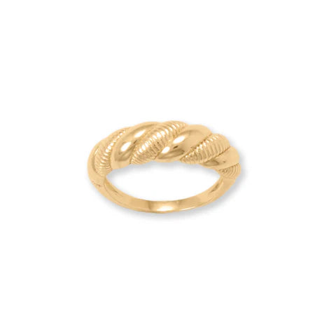 Croissant Ring 14K GP