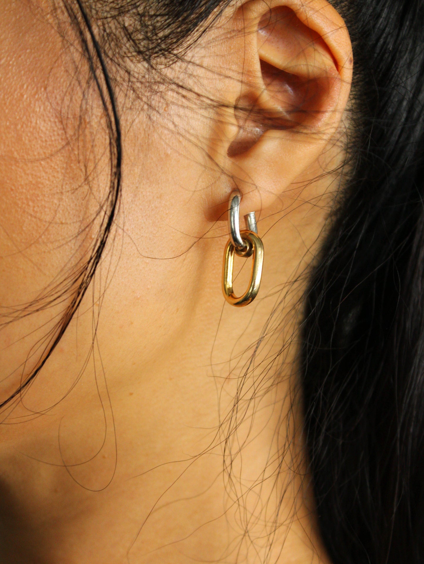 Chain Two Tone .925 Earrings