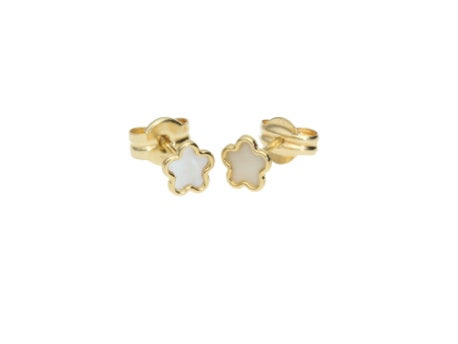 Pearl Flower Stud 14K Gold
