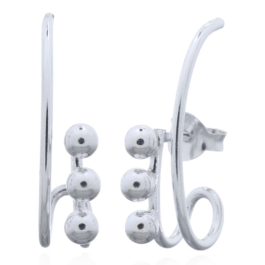 Beaded Cuff Earring .925