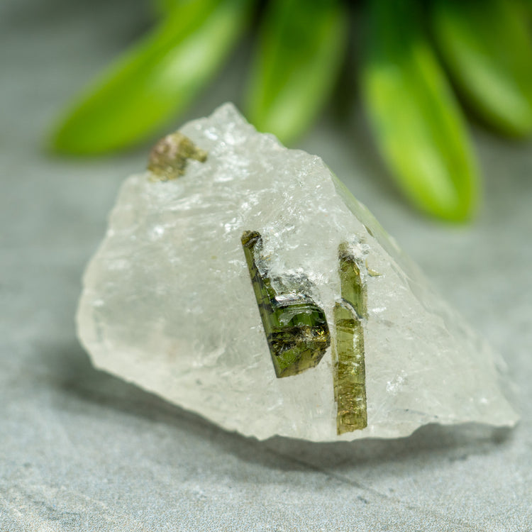 Green Tourmaline & Quartz