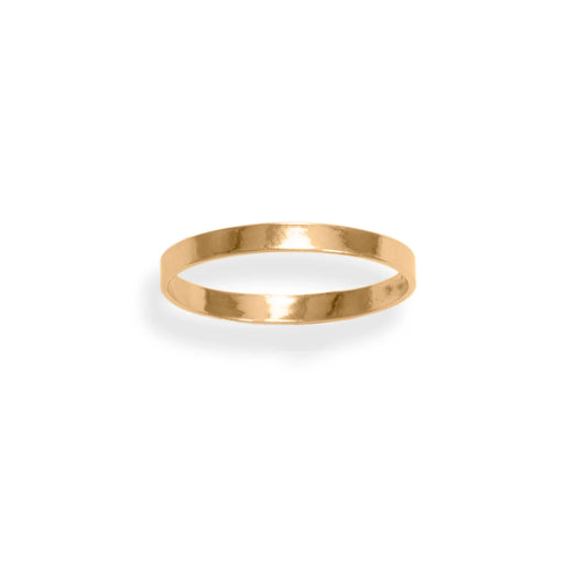 Gold Flat Band Ring 14K GF