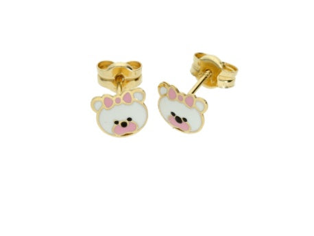 Mini Teddy Talk Stud 14K Gold