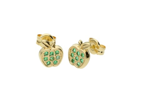 Green Apple Stud 14K Gold