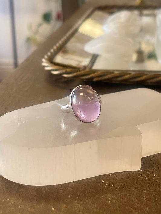 Amethyst Round Cocktail Ring .925