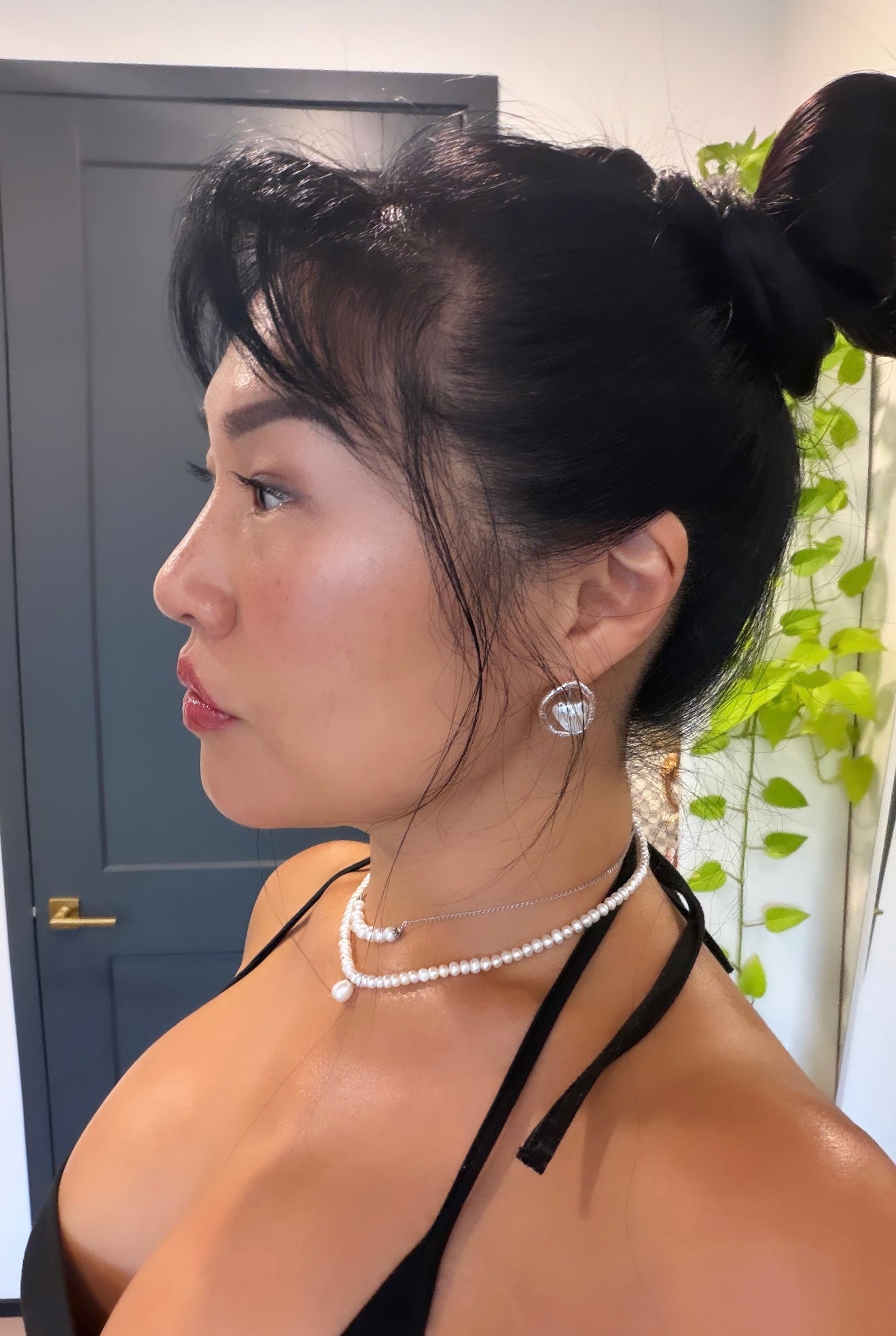 Baroque Pearl Floating Earrings | .925 Sterling Silver