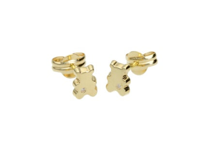 Bear Life Studs 14K Gold