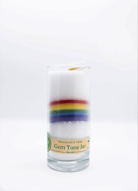 White Rainbow Chakra Candle Unscented