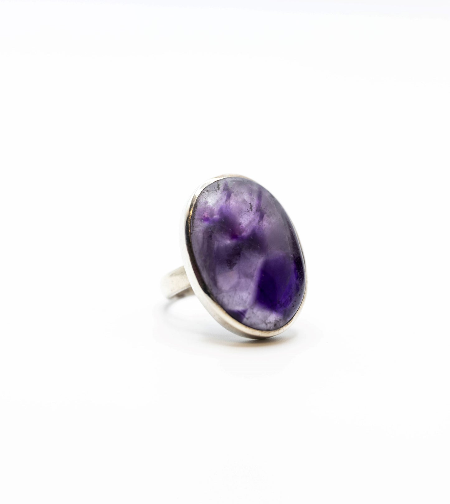 Amethyst Round Cocktail Ring .925