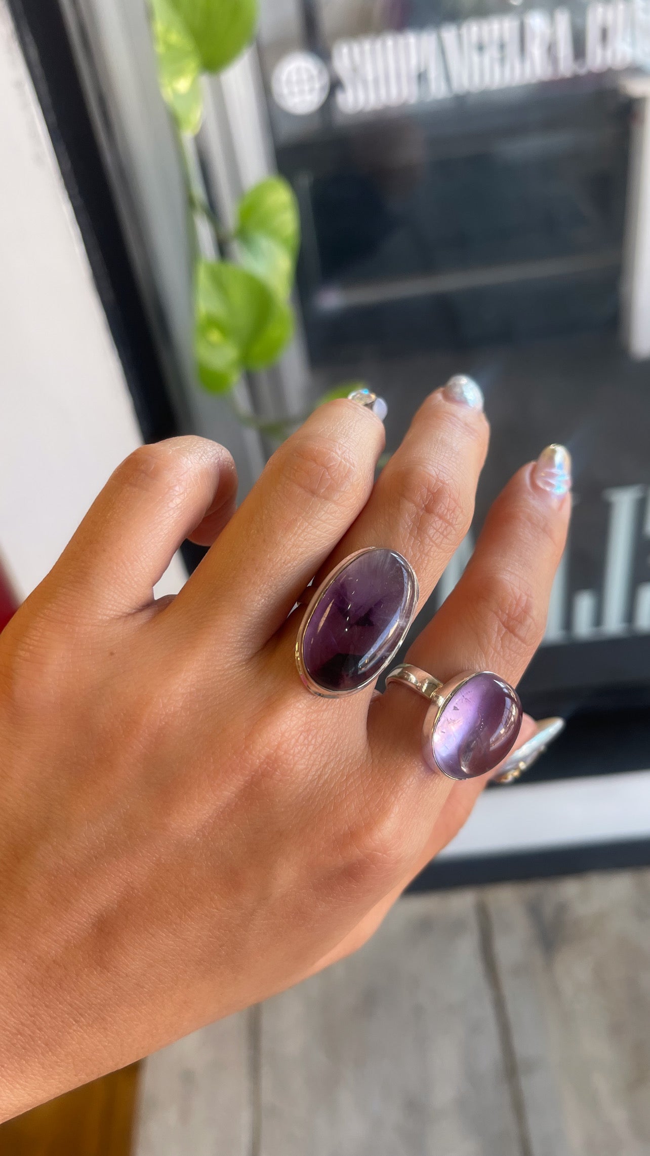 Amethyst Oval Cocktail Ring .925