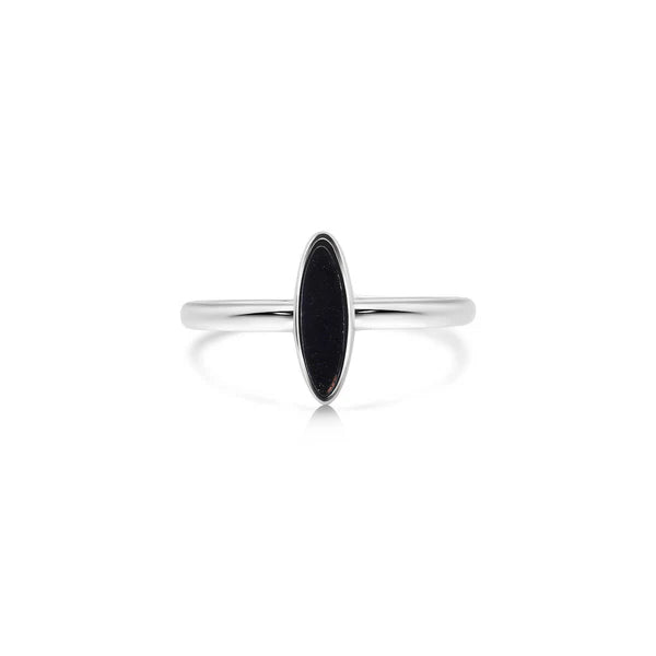 Black Onyx Cat Eye Ring .925