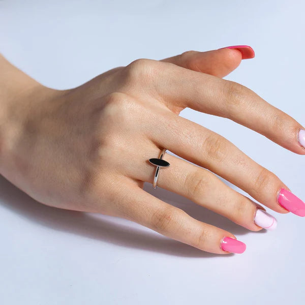 Black Onyx Cat Eye Ring .925