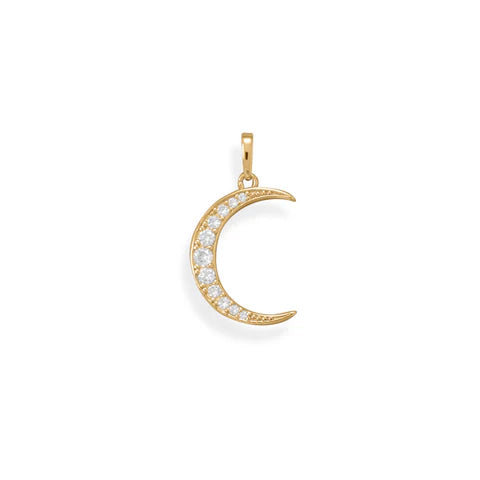 Crescent New Moon Necklace | 14K Gold-Plated