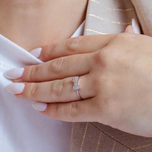 Bling Bow Ring .925