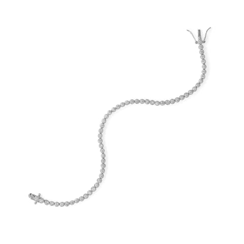 CZ Bezel Set Tennis Bracelet .925 Sterling Silver