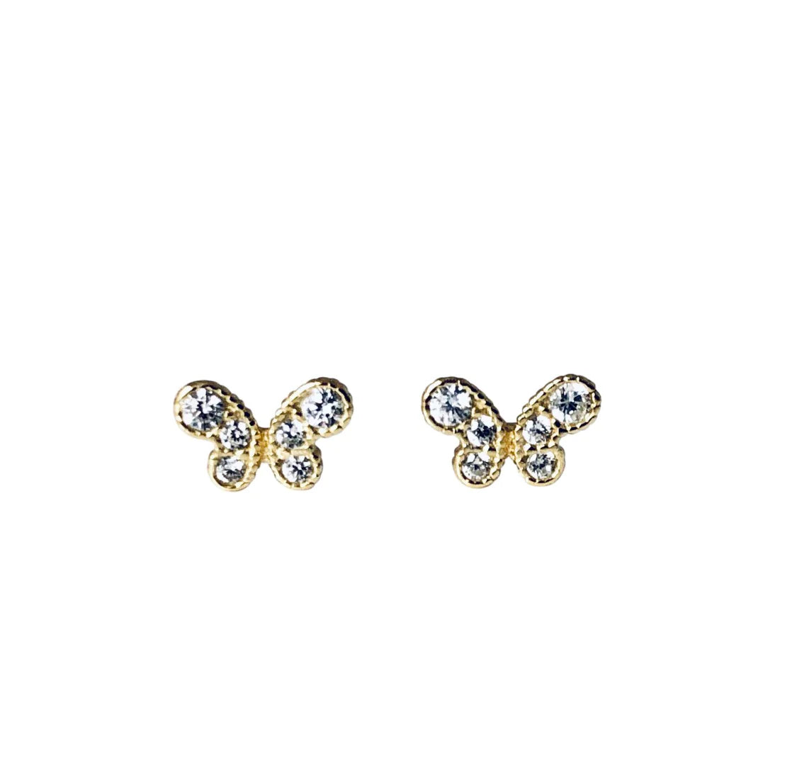 Mini Butterfly Studs 14K GP