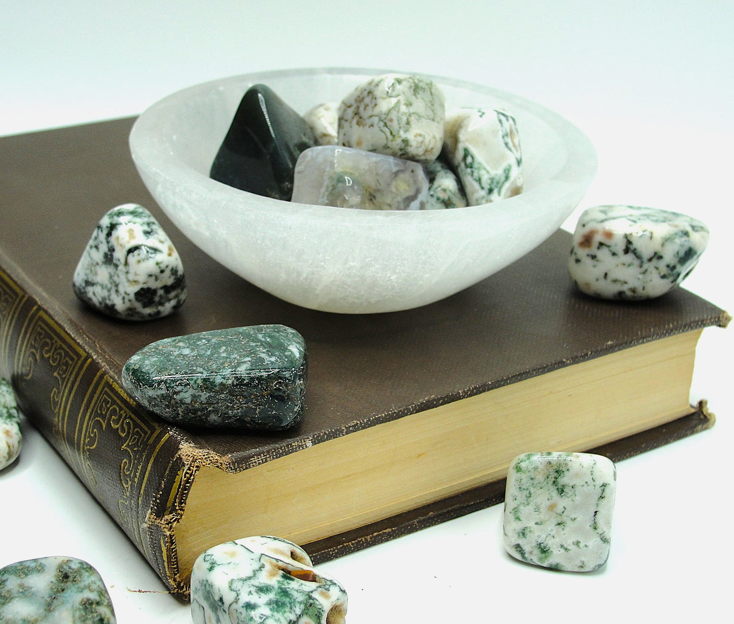 Moss Agate Tumbled