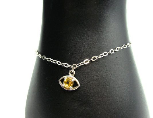 Evil Eye Citrine Bracelet .925