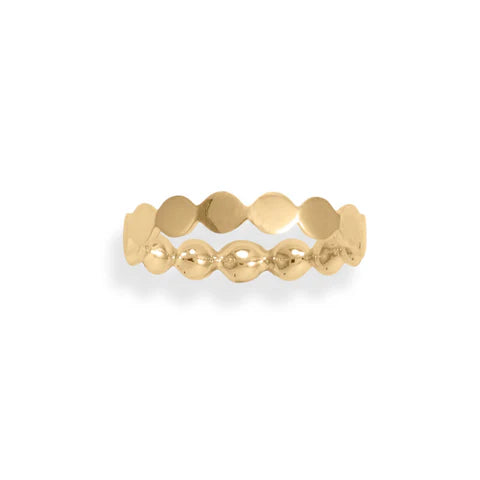 Dotted Band Ring 14K GP