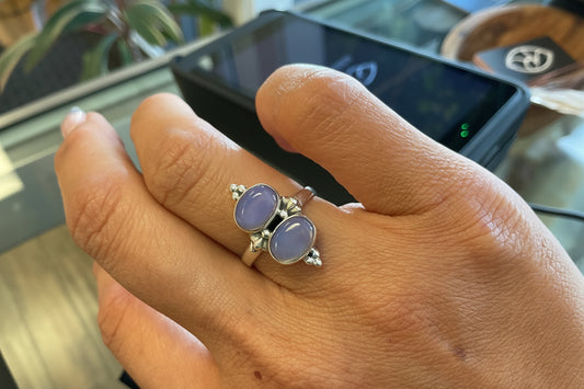 Ethiopian Opal Duo Ring - 6 | Sterling Silver