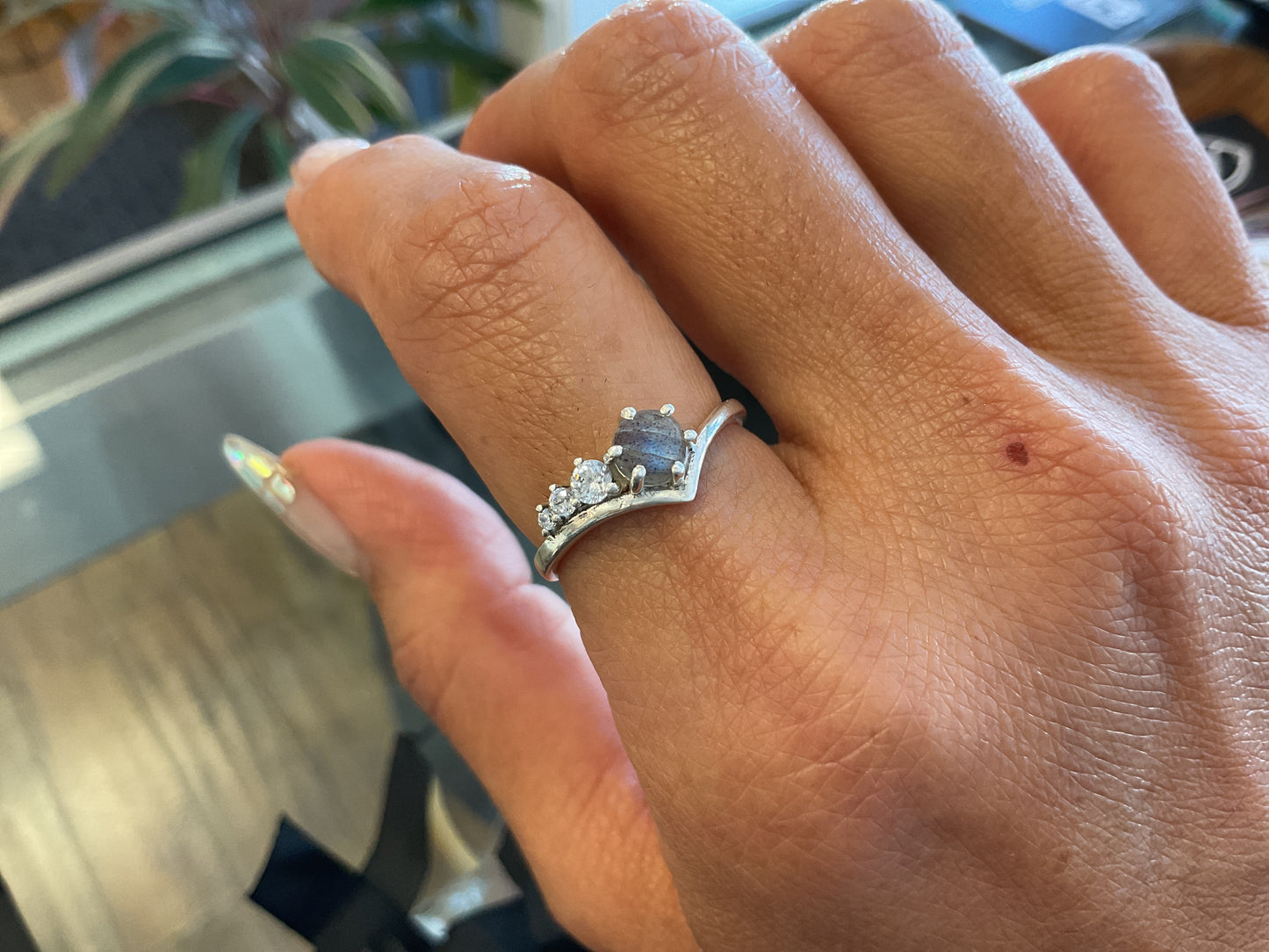 Labradorite Topaz Celestial Ring - 7 | Sterling Silver