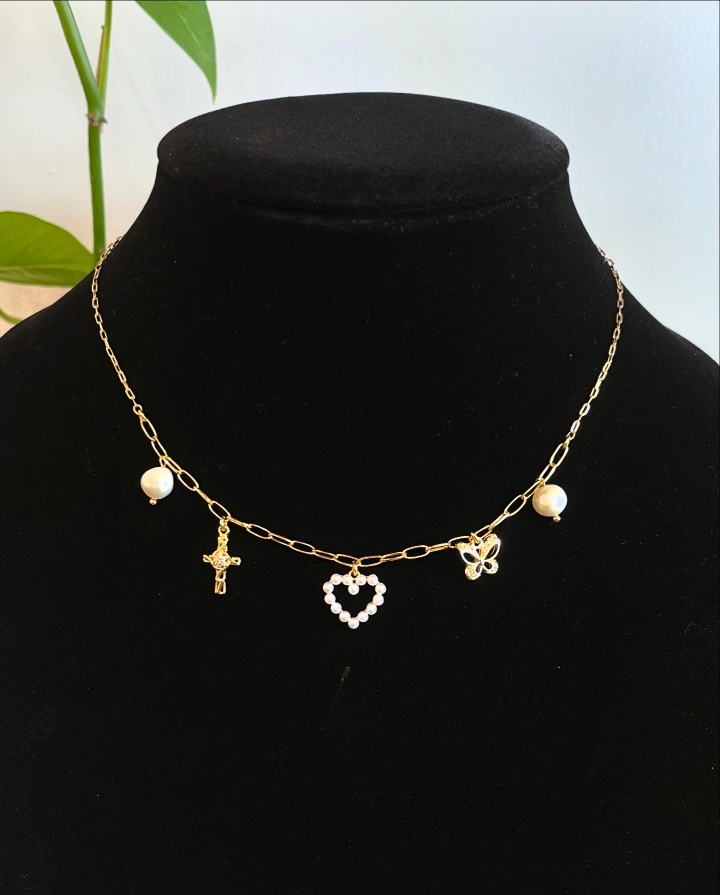 Charmed Pearls Necklace 14K GF