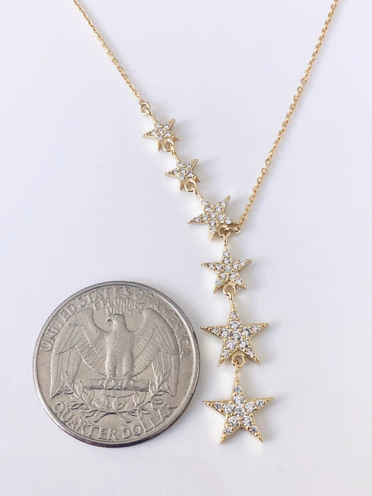 Falling Stars Necklace 14K GP