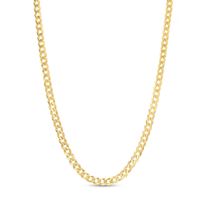 14K Gold Fill Diamond Cut Curb Chain Necklace
