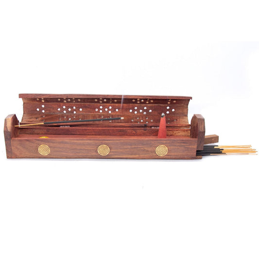 Flower of Life Incense and Cone Coffin Burner