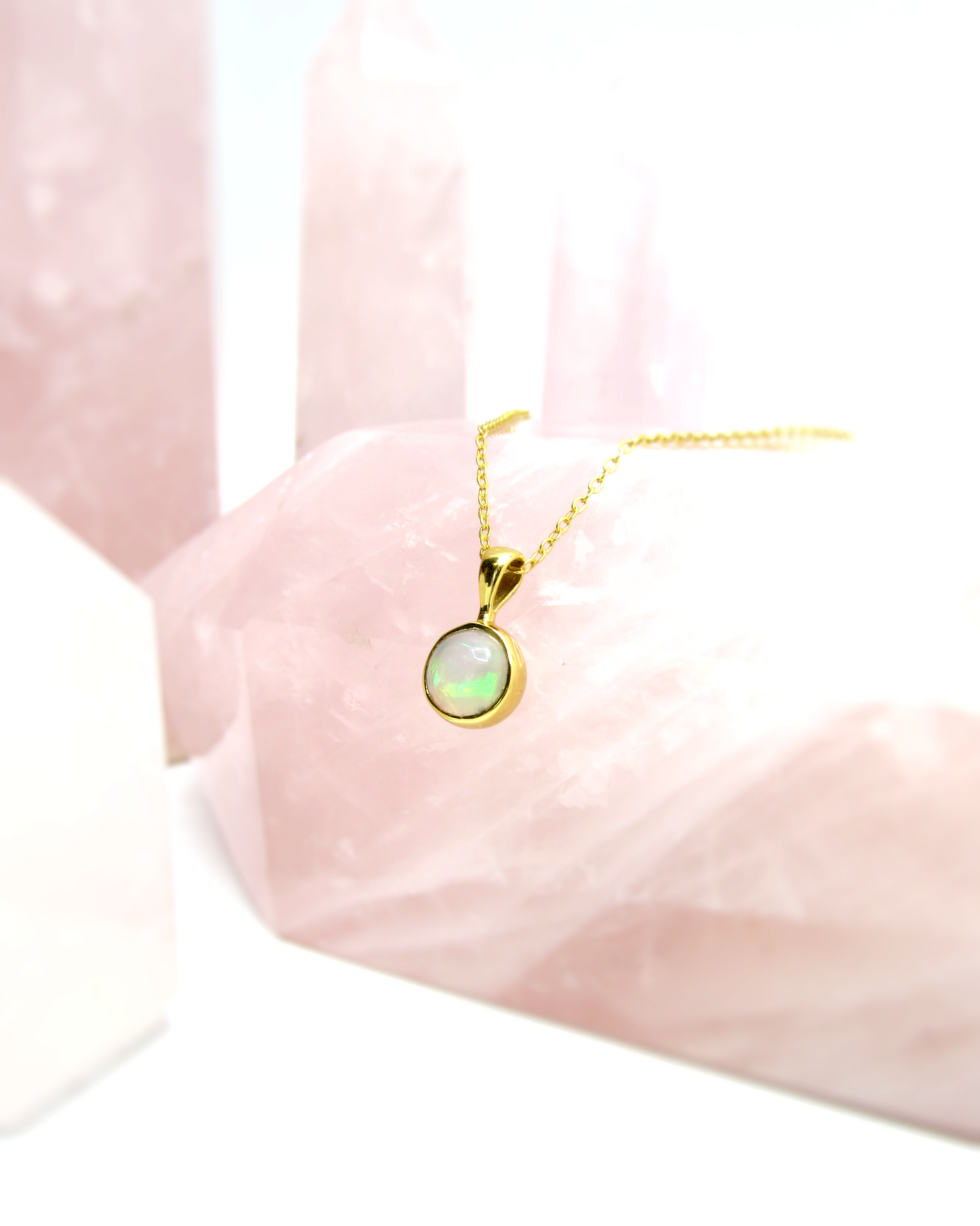 Ethiopian Opal Pendant – 14K Gold Vermeil