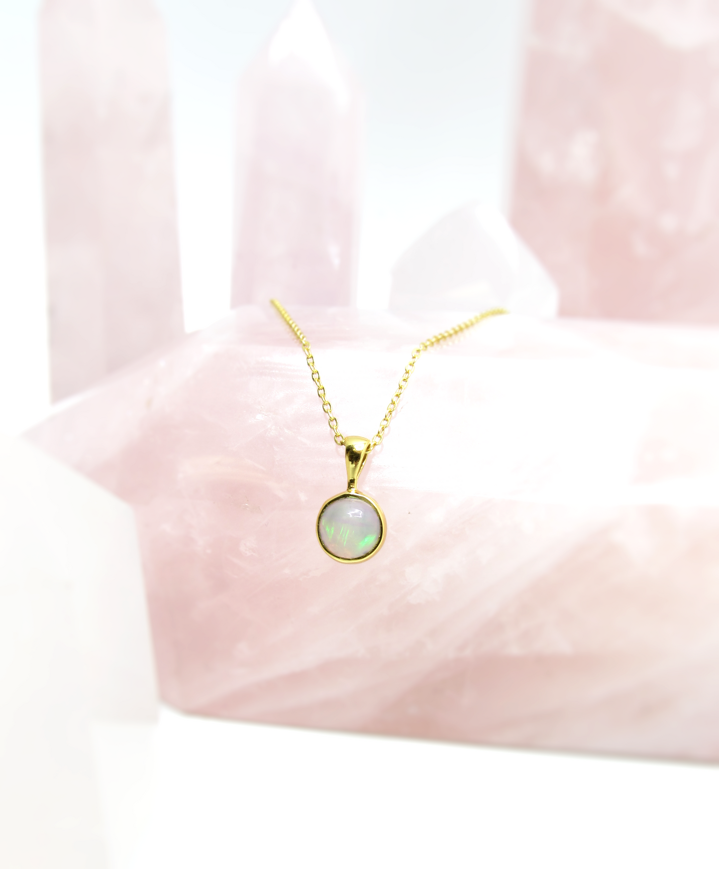 Ethiopian Opal Pendant – 14K Gold Vermeil