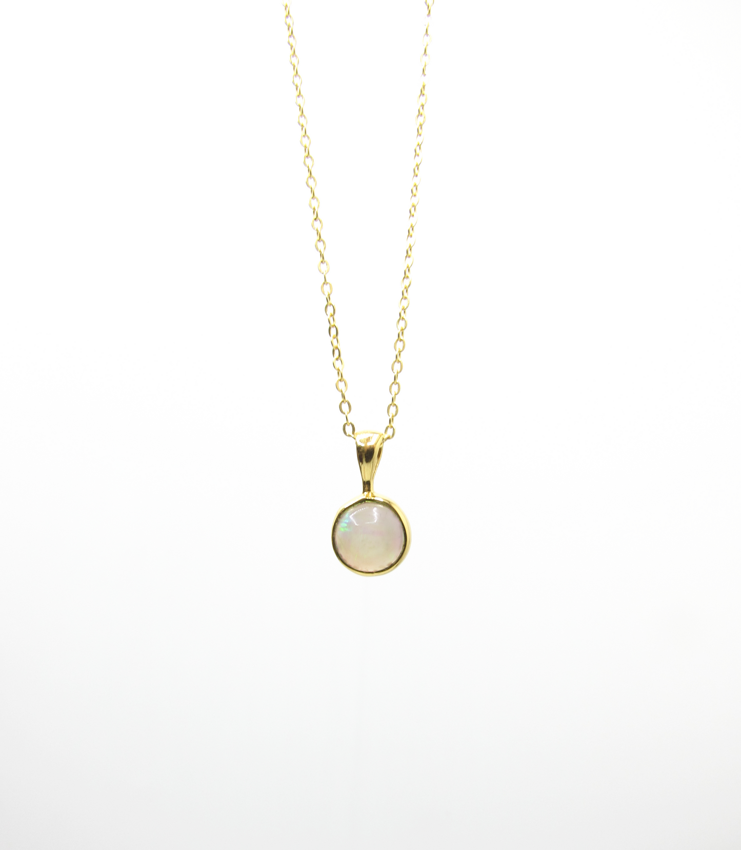 Ethiopian Opal Pendant – 14K Gold Vermeil