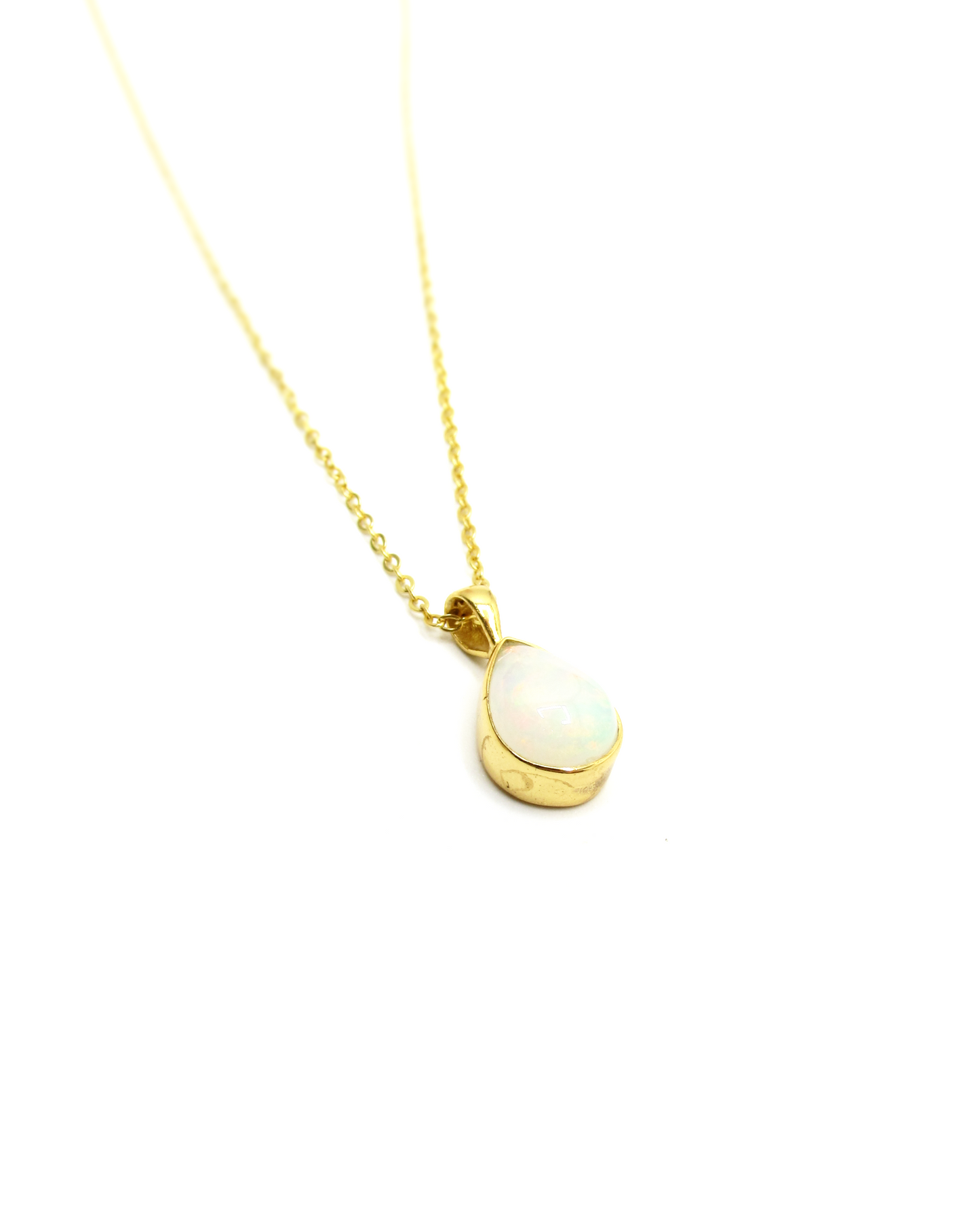 Ethiopian Opal Pendant – 14K Gold Vermeil