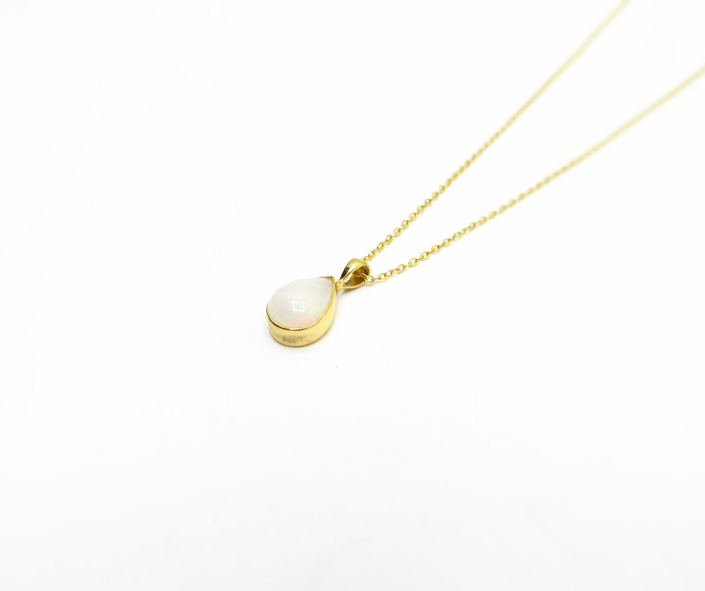 Ethiopian Opal Pendant – 14K Gold Vermeil