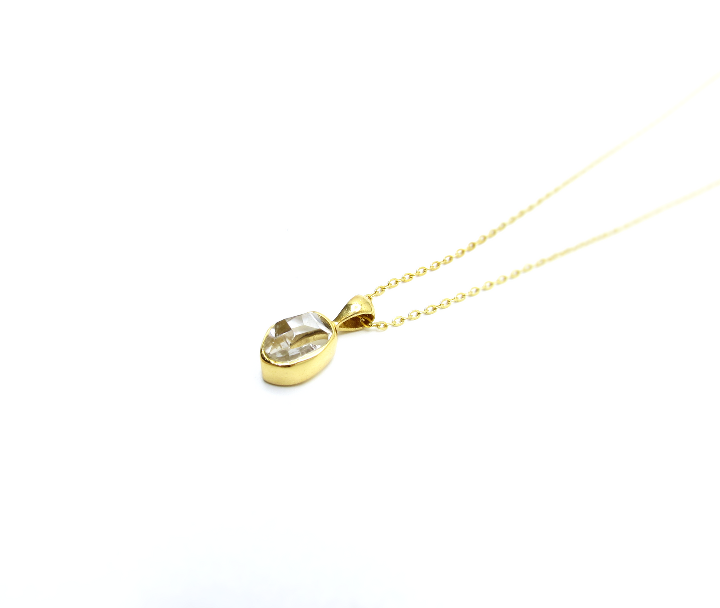 Herkimer Diamond Pendant – 14K Gold Vermeil