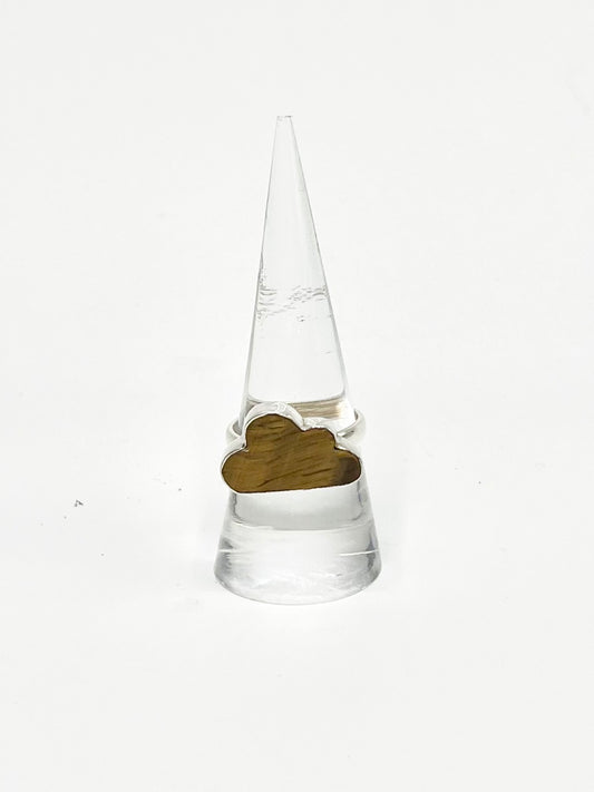 Tigers Eye Cloud Ring .925