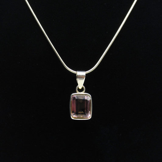 Ametrine Pendant Flat Curb Chain .925