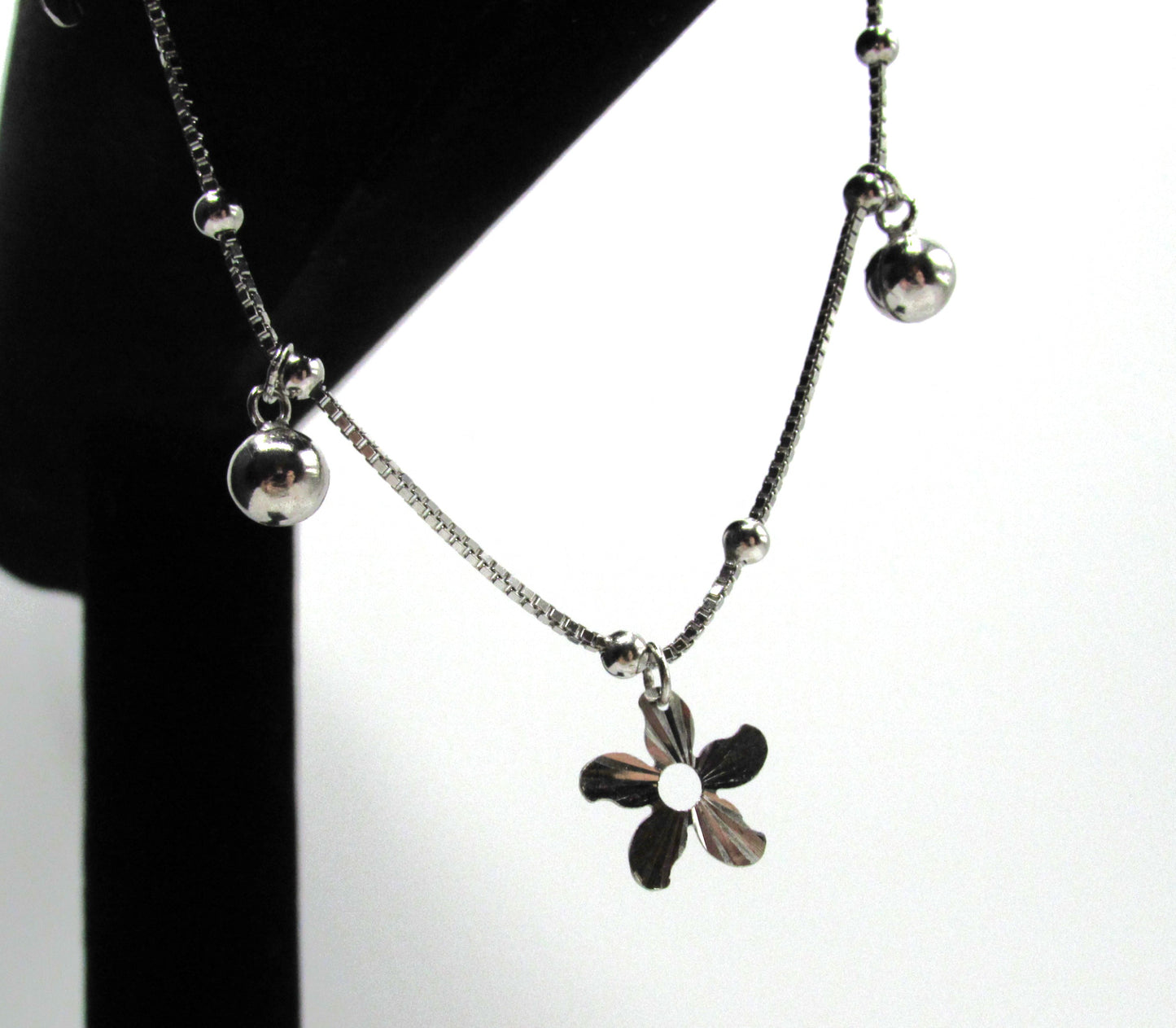 Flower Bell Anklet .925