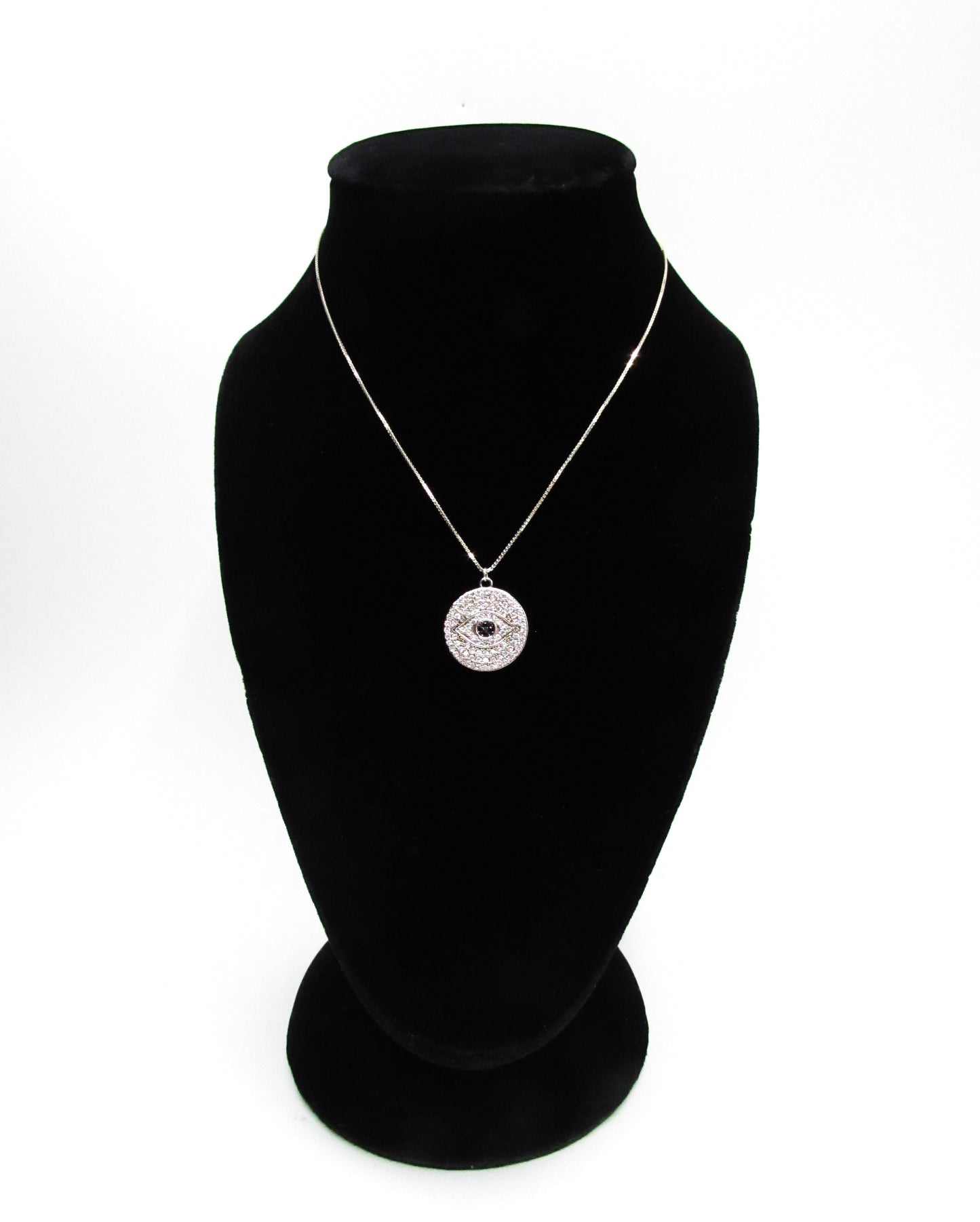 Bling CZ Evil Eye .925 Necklace