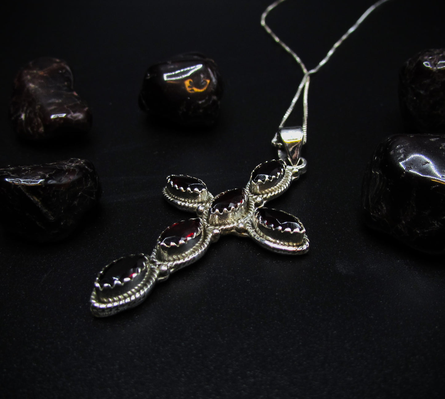 Royal Crystal Cross Necklace .925