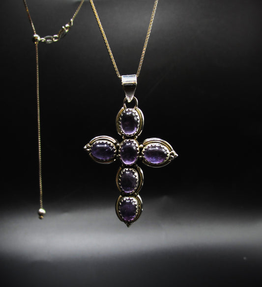 Royal Crystal Cross Necklace .925