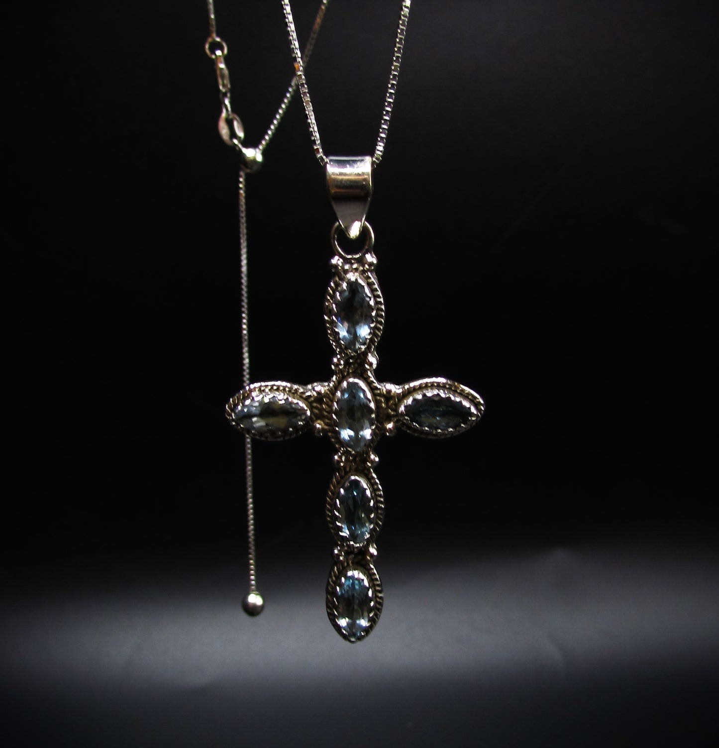 Royal Crystal Cross Necklace .925