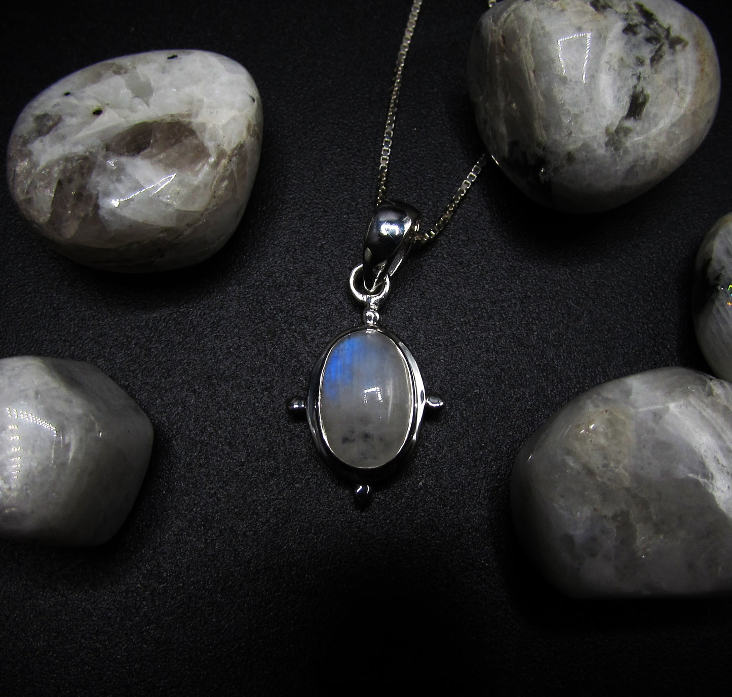 Moonstone Helm Necklace .925