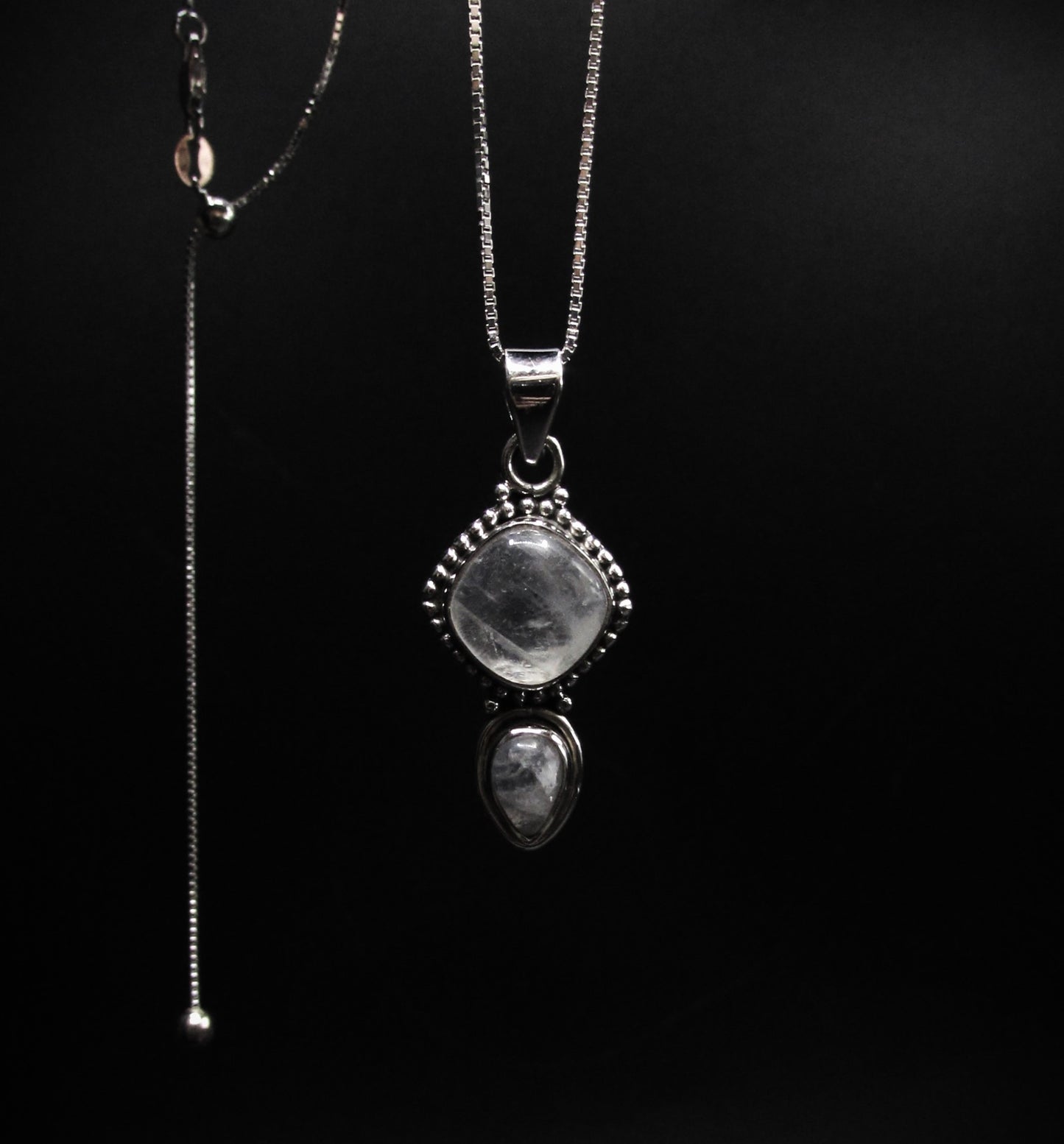 Geometric Drop Necklace .925