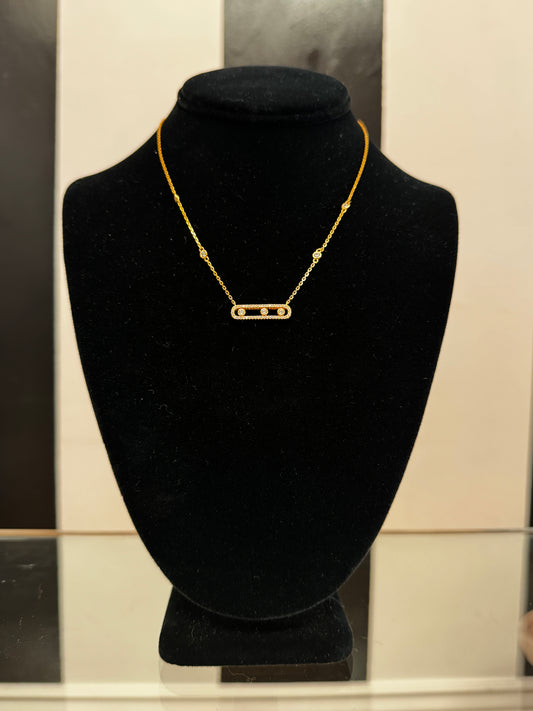 Moving Circles Necklace – Gold Plated