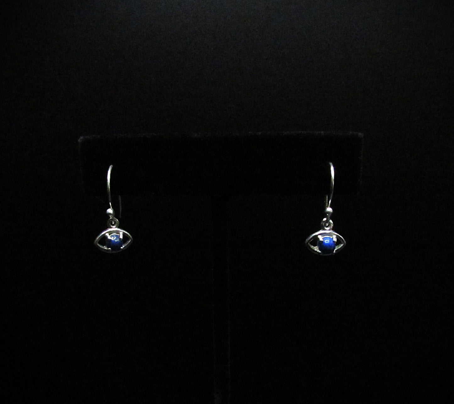 Lapis Lazuli Evil Eye Earrings .925