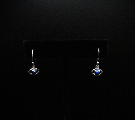 Lapis Lazuli Evil Eye Earrings .925