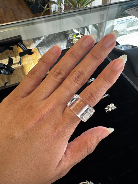 Clear Cocktail Ring